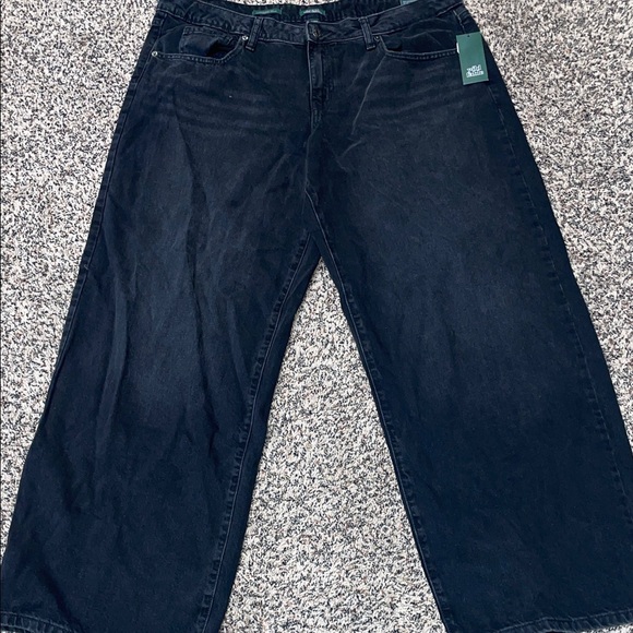 wild fable Denim - Wild Fable Low Rise Baggy Relaxed Wide Leg Jeans Black Plus Size 16 | NWT
